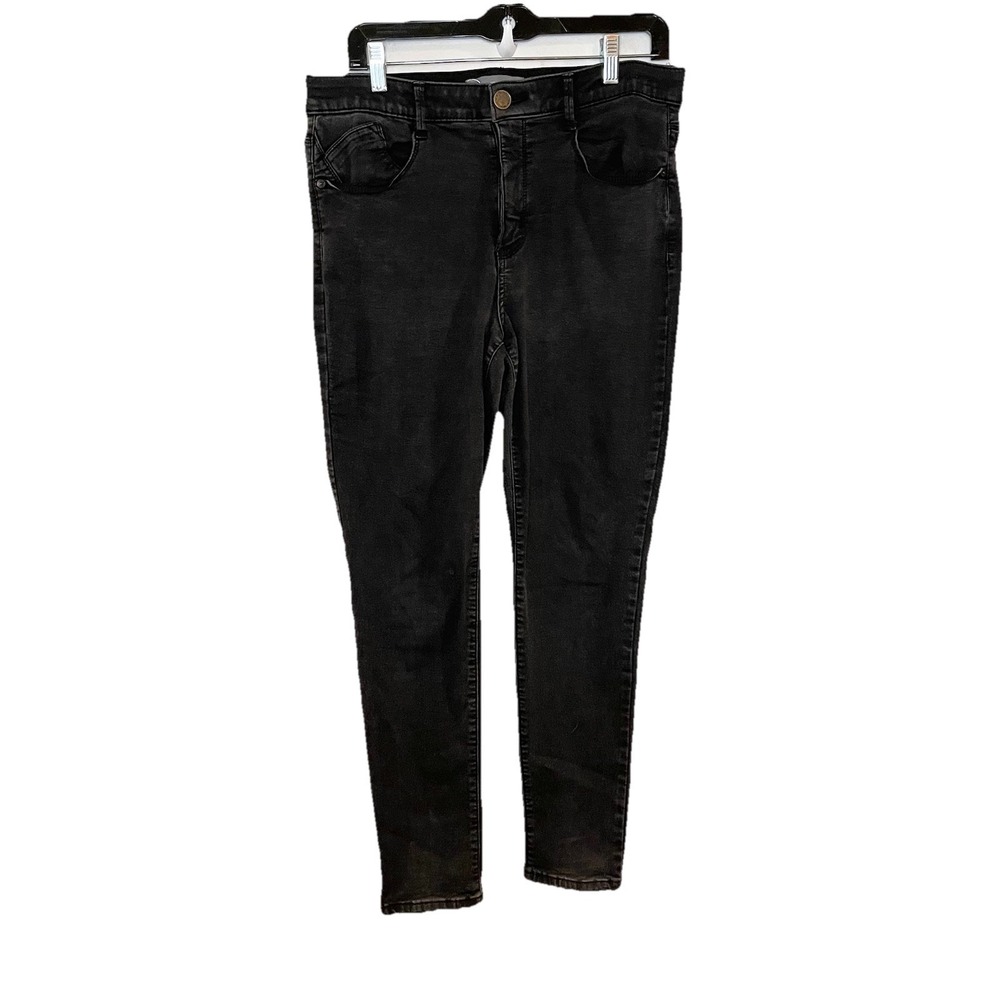 Wit & Wisdom Jeans Women 12 Black Denim Sophie High Rise‎ Skinny Ankle Length